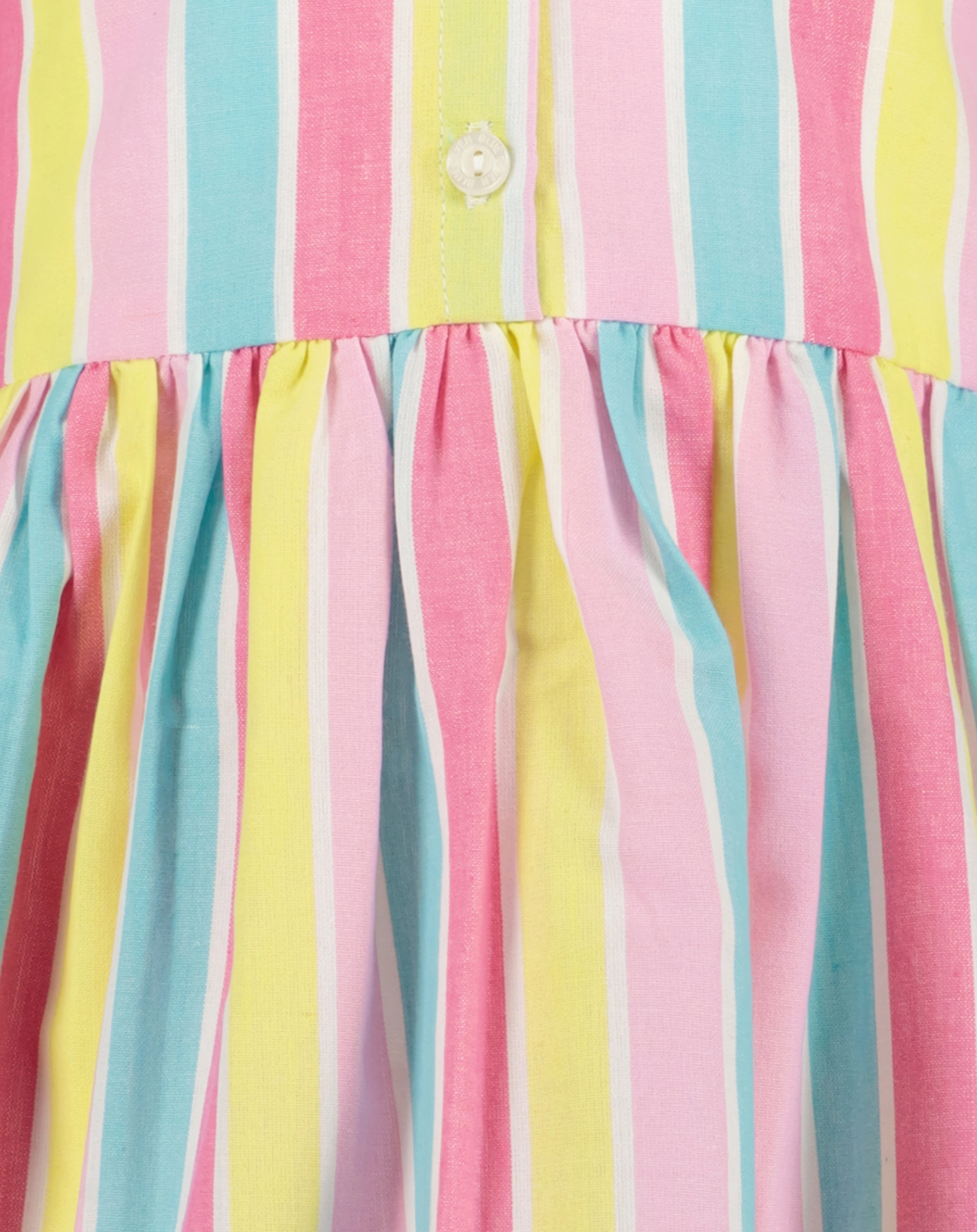 Kleid FUN DAY ohne Arm gestreift in pink
