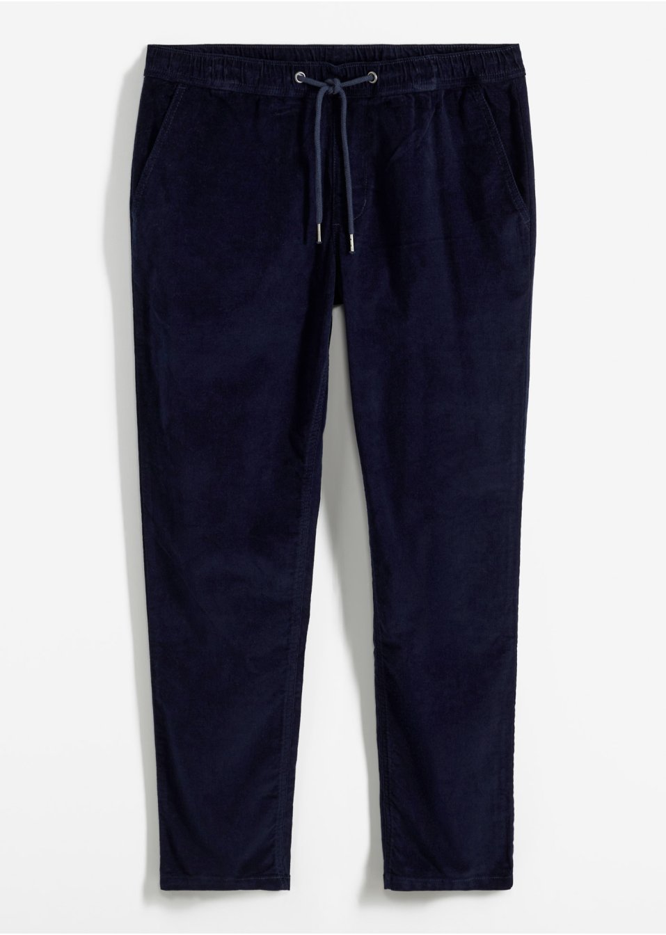 Pantalon taille extensible en velours côtelé légèrement raccourci Regular Fit, Straight
