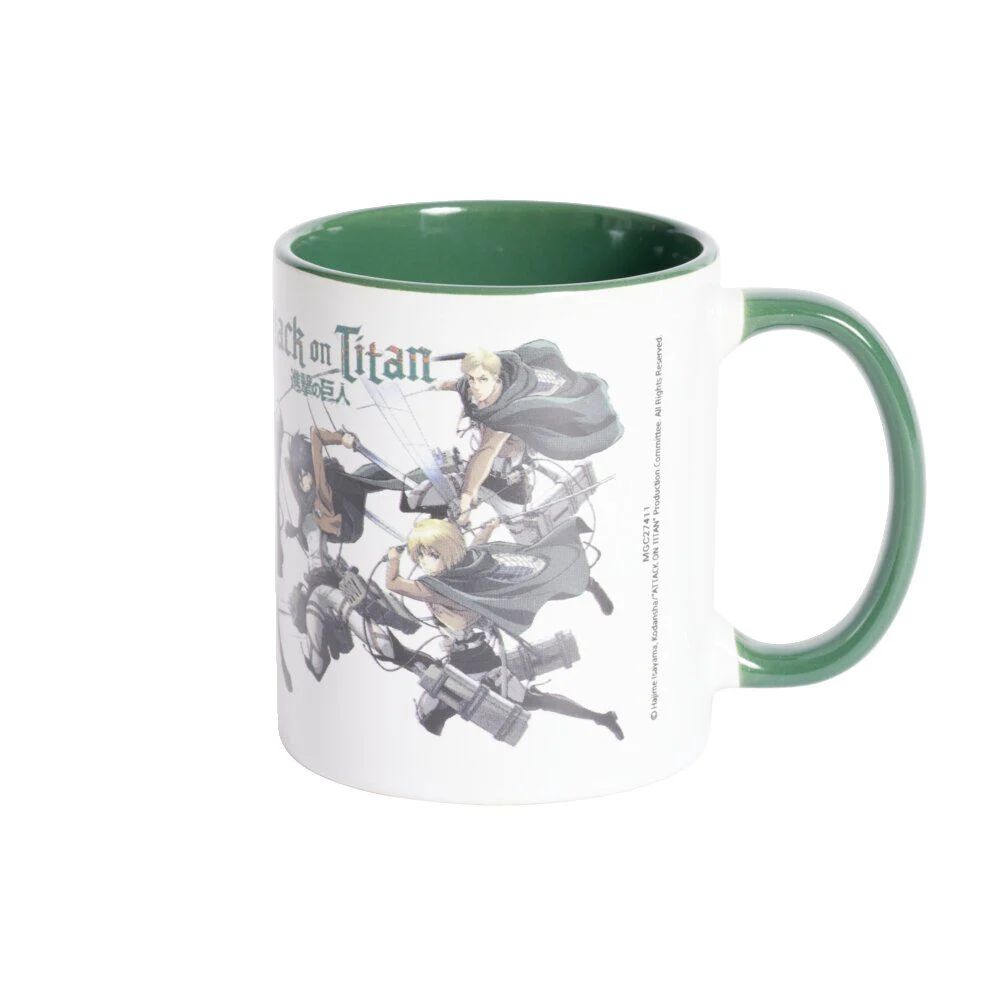 Mug Attaque des Titans vert et blanc 315ml