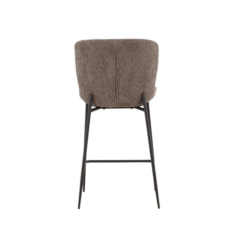 Barkruk Drammen bruin bouclé - set van 2