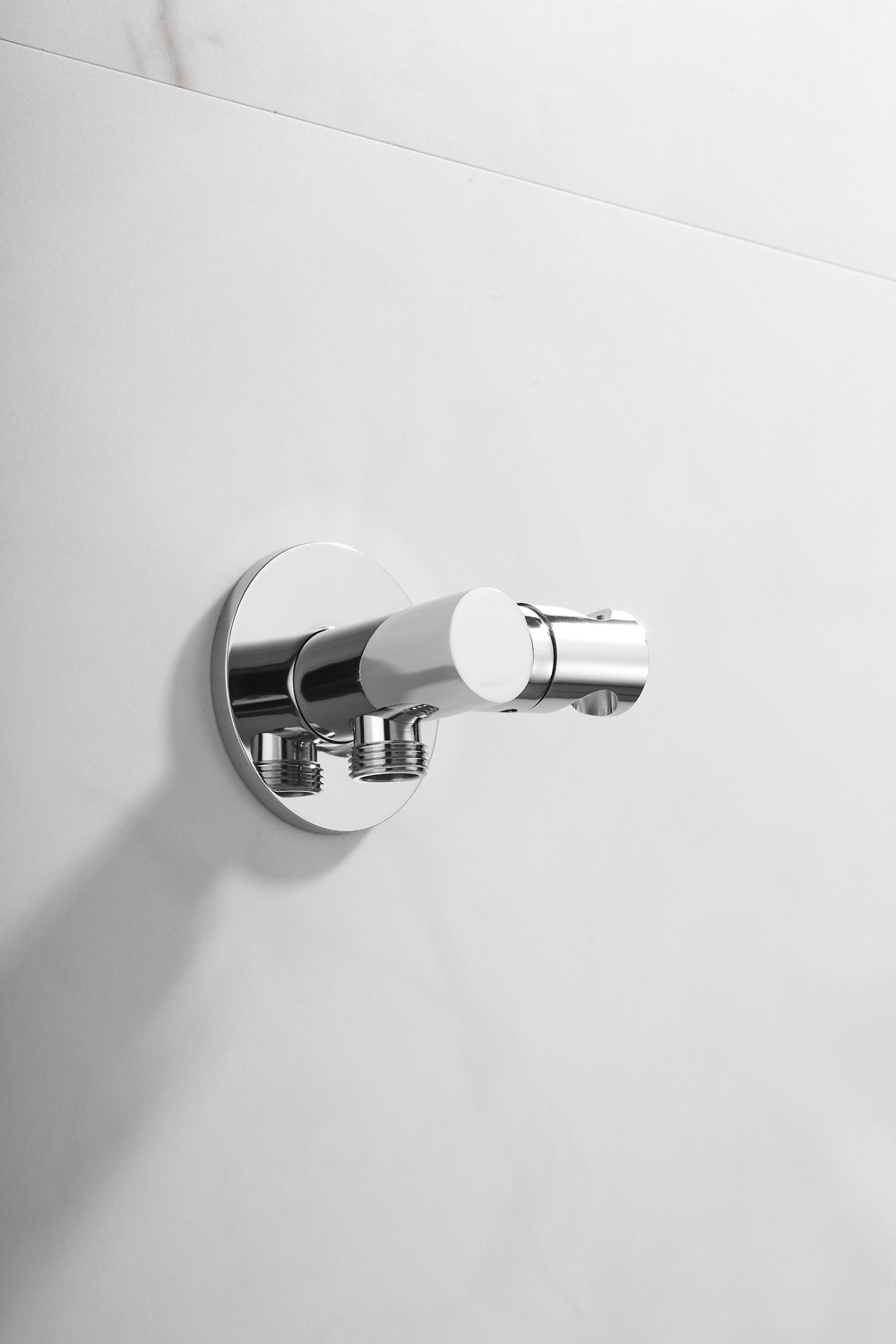 Saniclear Plus draaibare handdouche houder met wateraansluiting chroom