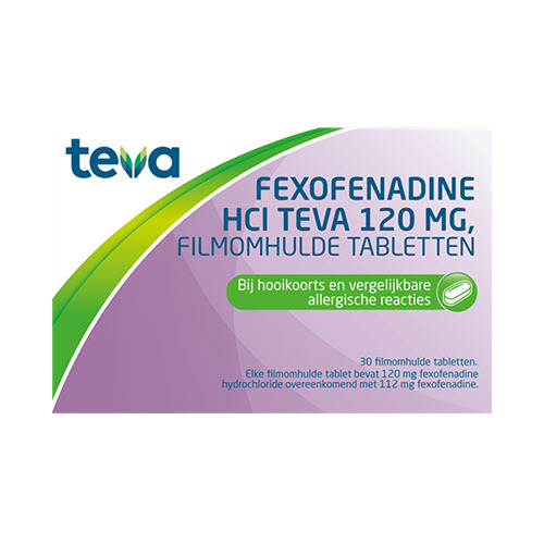 Teva Fexofenadine HCl 120 MG 30 Tabletten