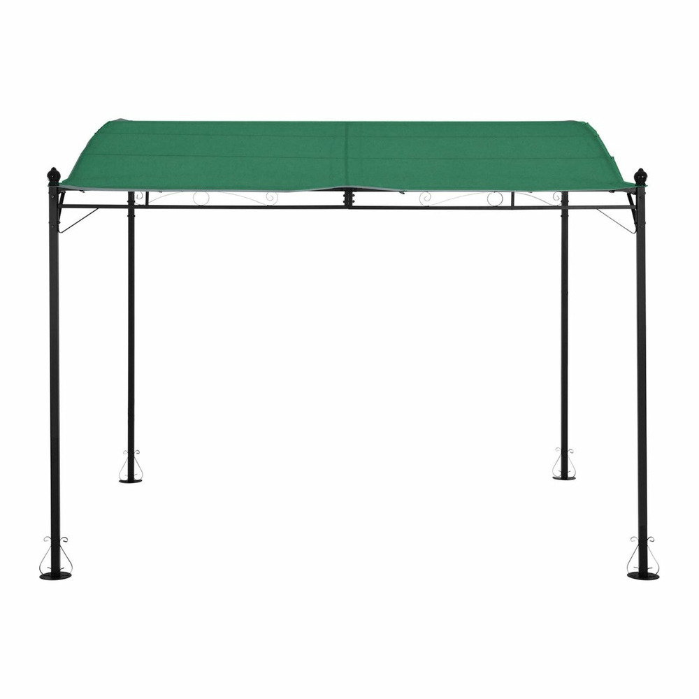 Pergola pavillon barnum tonnelle tente abri gazebo de jardin terrasse beige inclinée vert - 2,60 x 3 m
