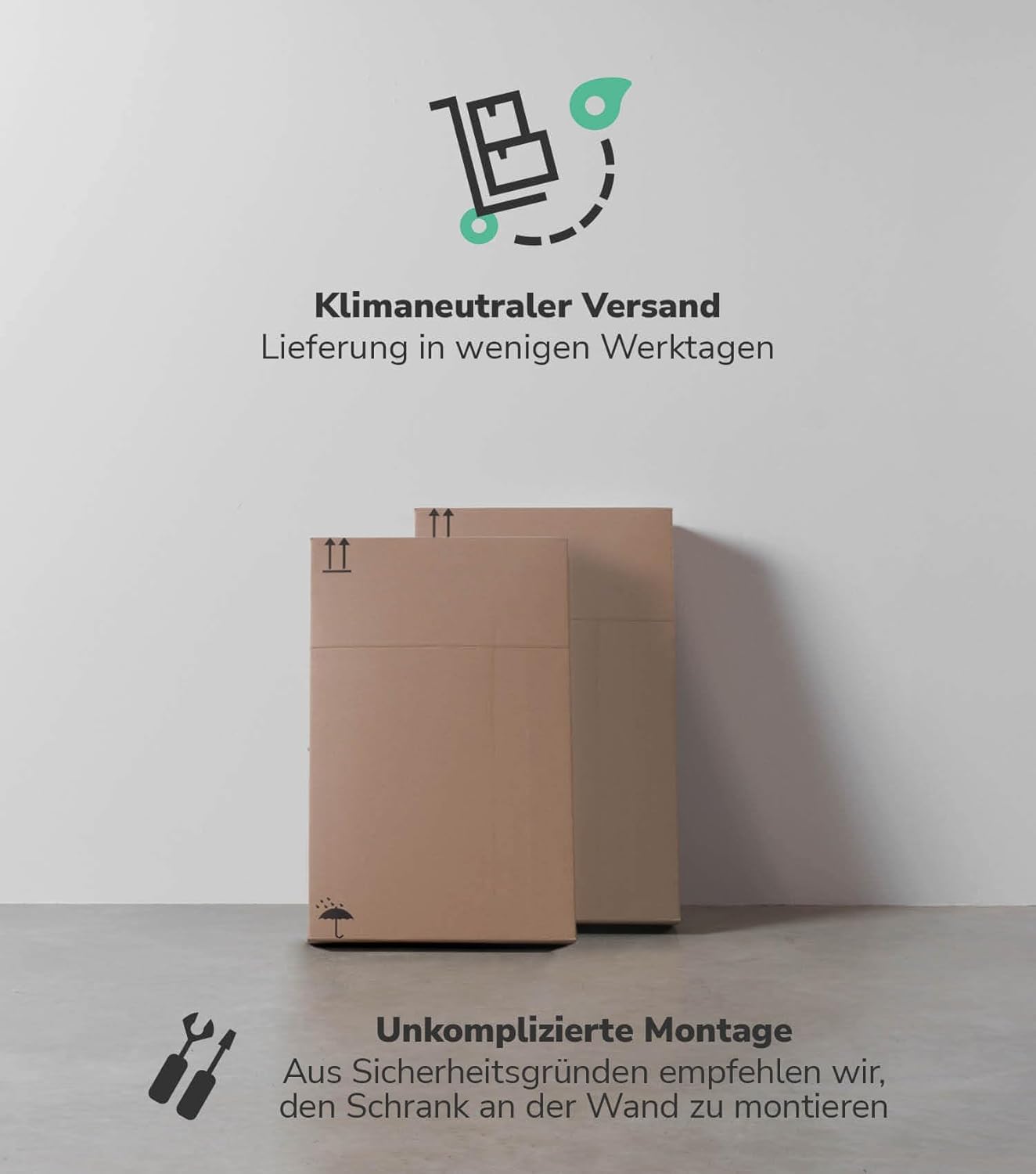 mokebo® Waschmaschinenschrank für Waschmaschinen & Trockner 'Der Saubermann', Überbau oder Überbauschrank mit Türen in Weiß aus Holz, auch als Toilettenregal oder WC-Regal in 65x180x34cm (B/H/T)