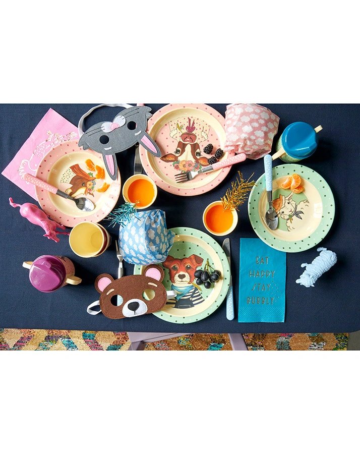 Melamin-Suppenteller FARM ANIMALS – SCHAF in grün/beige