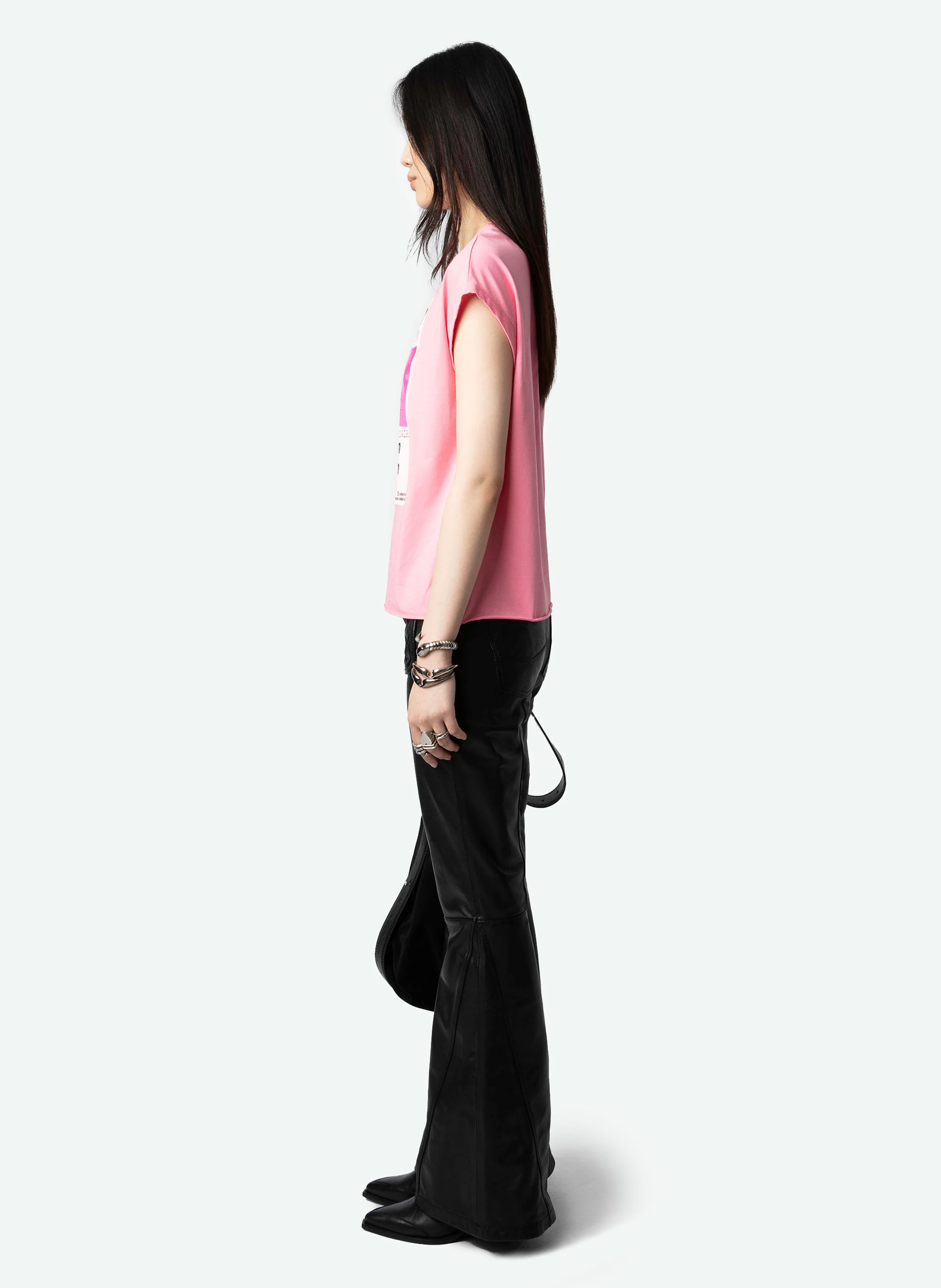 CECILIA - Tee-shirt imprimé en coton bio | Rose