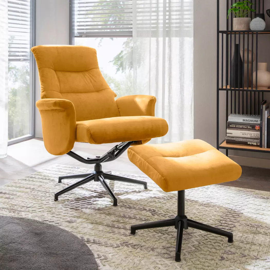 Sessel mit Hocker Roger