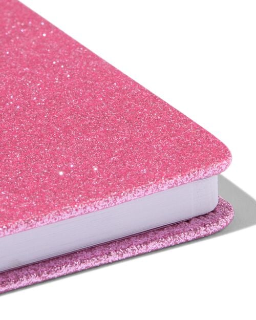 carnet de notes A5 paillettes rose