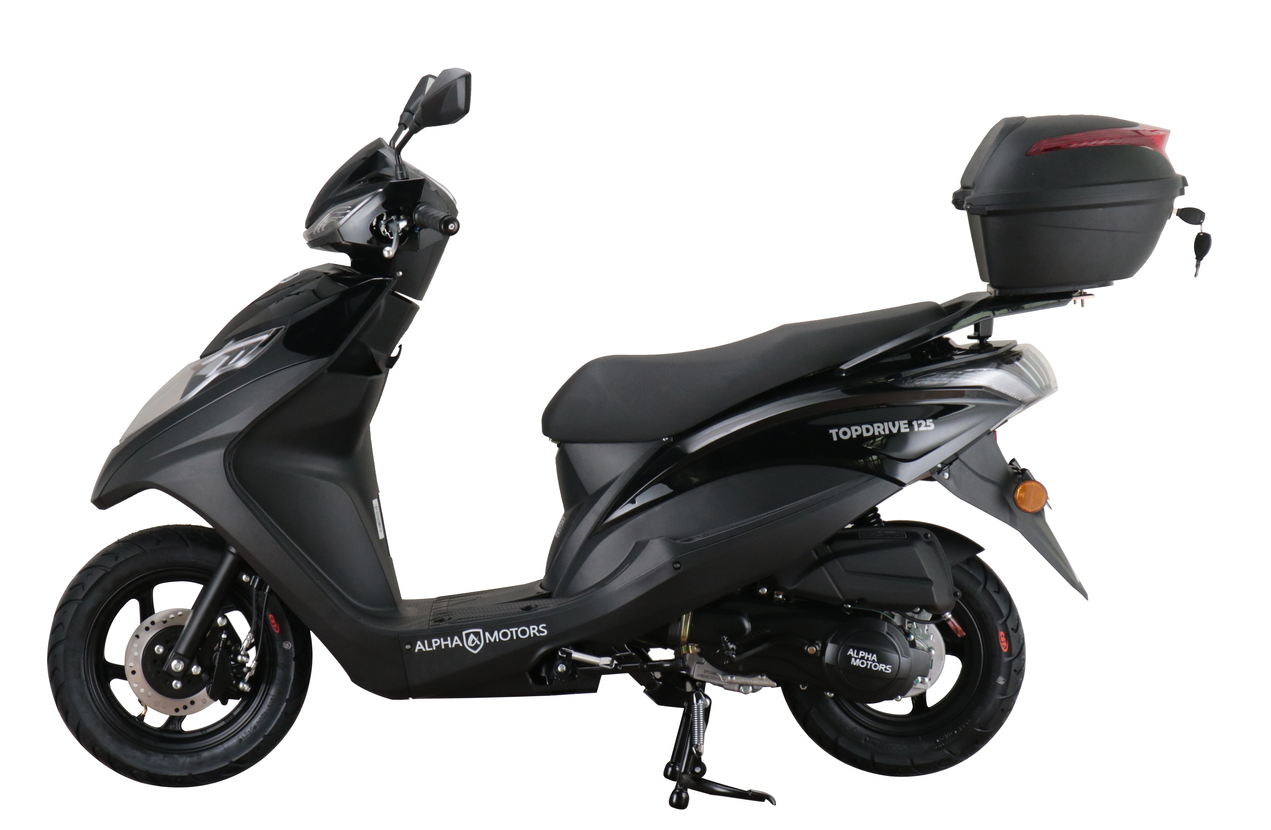 Alpha Motors Motorroller Topdrive 125 ccm 85 km/h EURO 5 schwarz inkl. Topcase