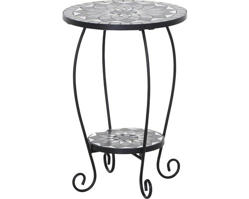 Siena Garden Como bijzettafel Ø 40 x 60 cm zwart