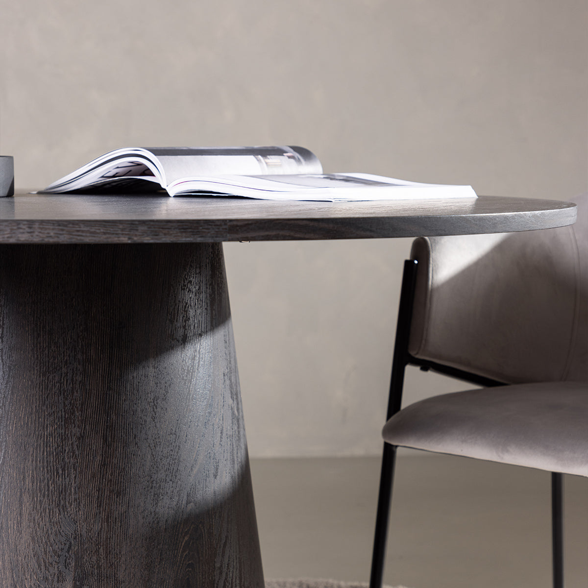 Nest living Trude Houten Eettafel Donkerbruin - Ã 120 cm