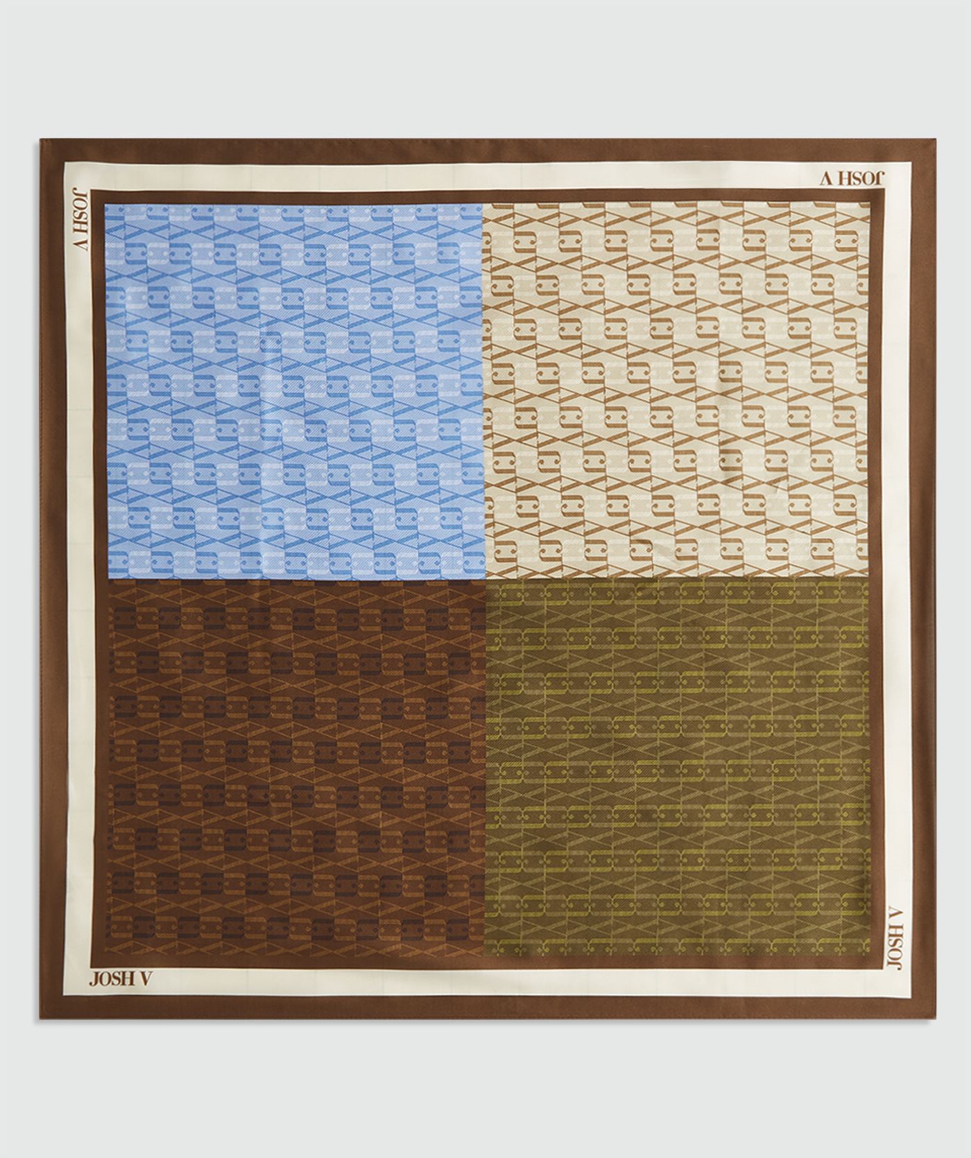 JV-CADENCE sjaal met print  - brown
