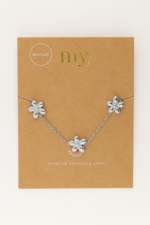 Island armband met 3 bloemen