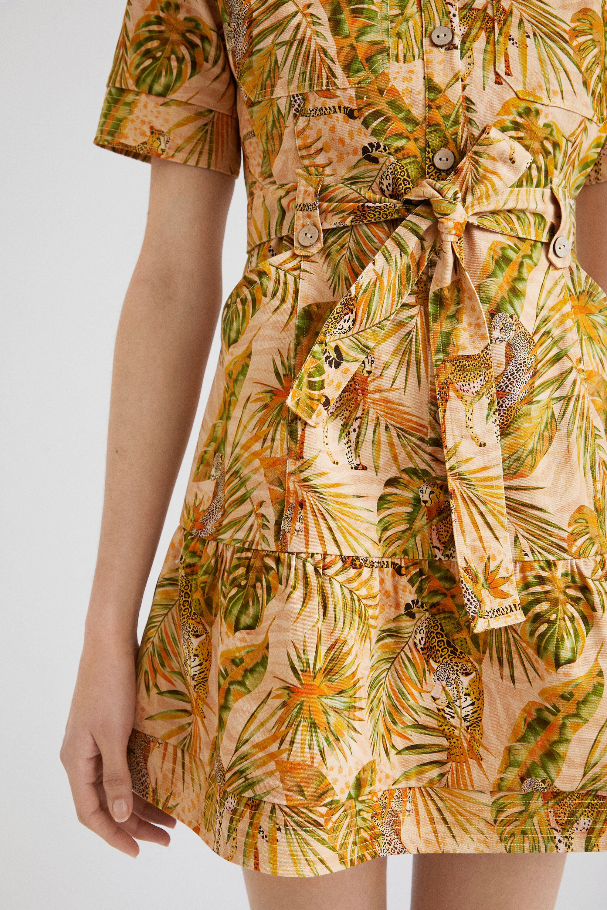 Robe chemise tropical