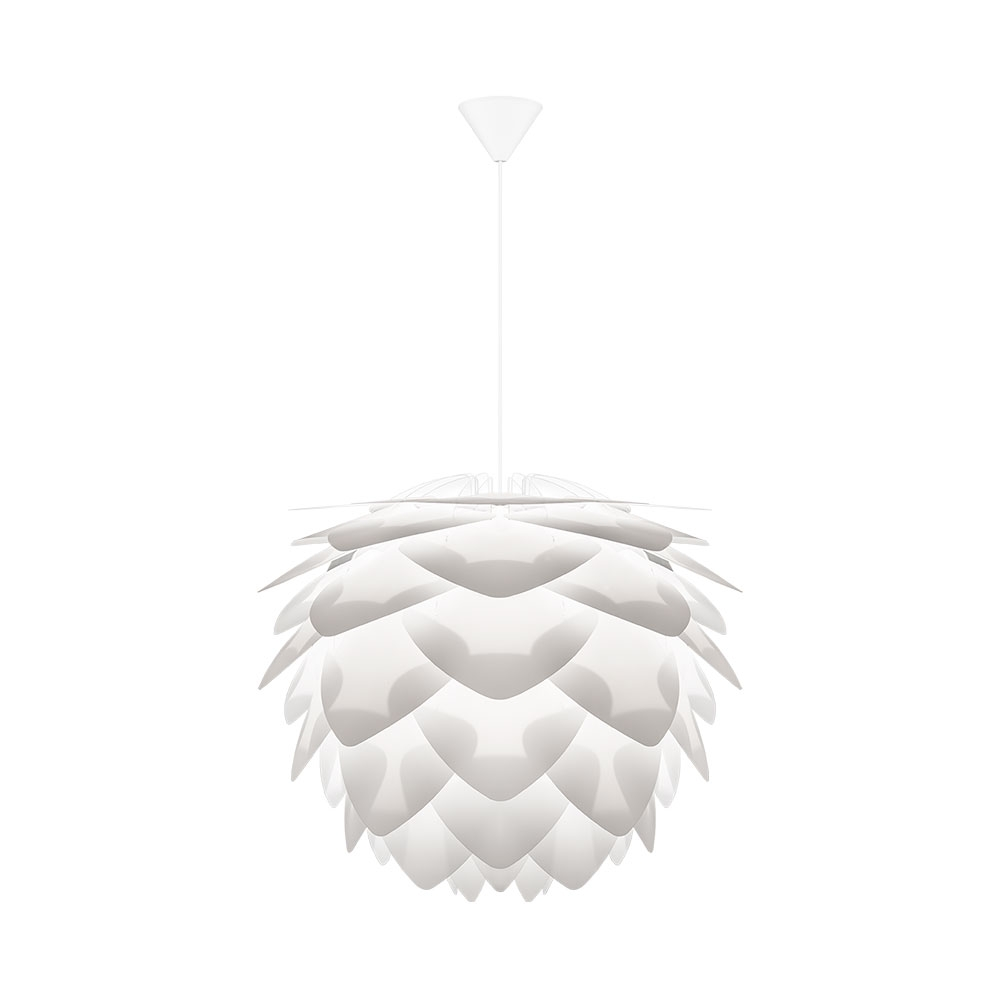 Hanglamp Silvia koordset wit Medium wit