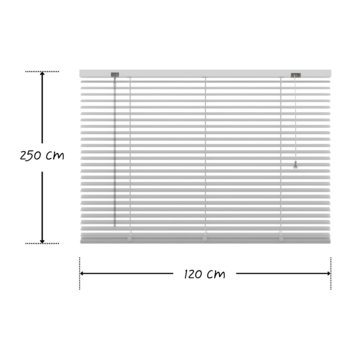 KARWEI aluminium jaloezie 16 mm wit (kleurnr. 201) 120x250 cm (bxh)
