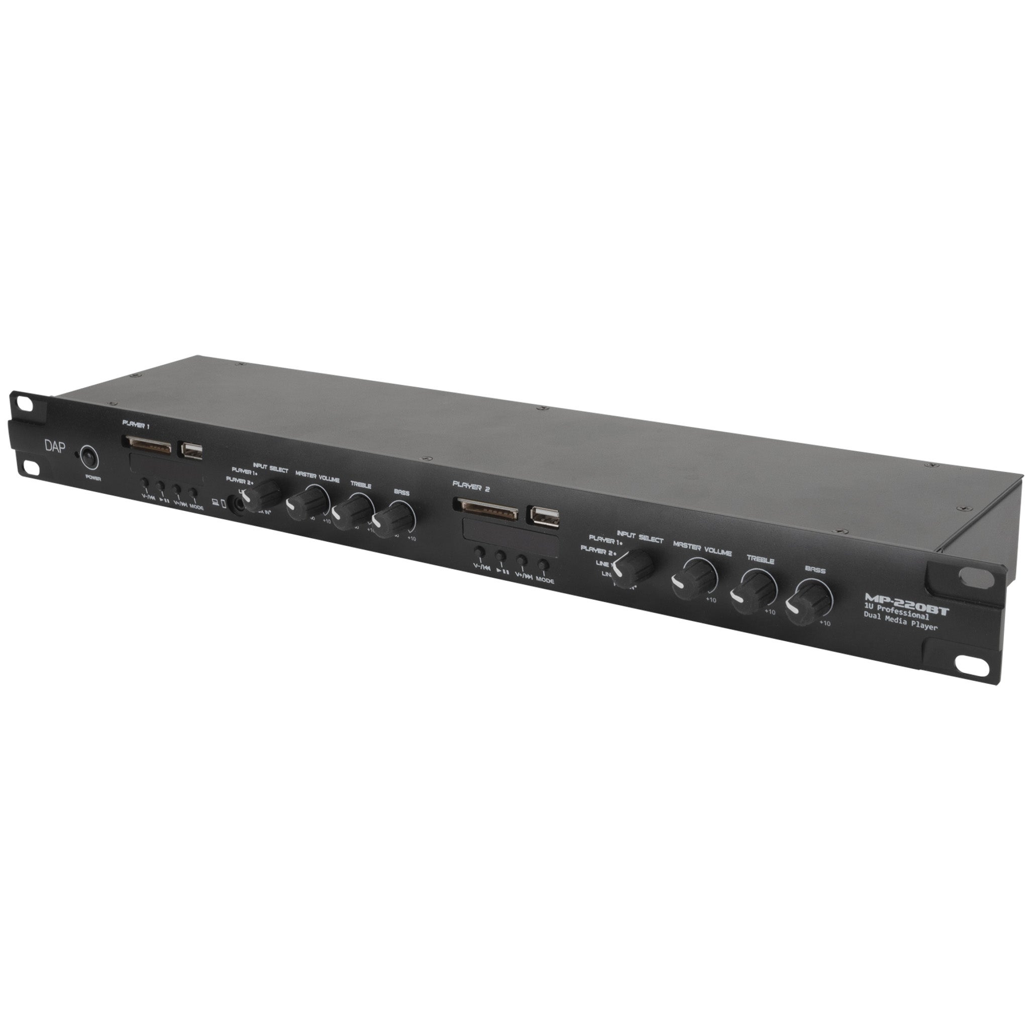 DAP MP-220BT dubbele mediaspeler met bluetooth en omroep-mic interface