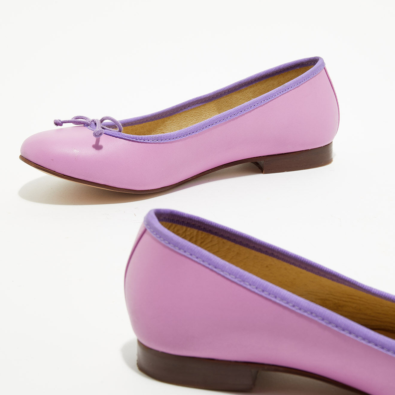 Quartier Latin Ballerines en Cuir Jeanne lilas