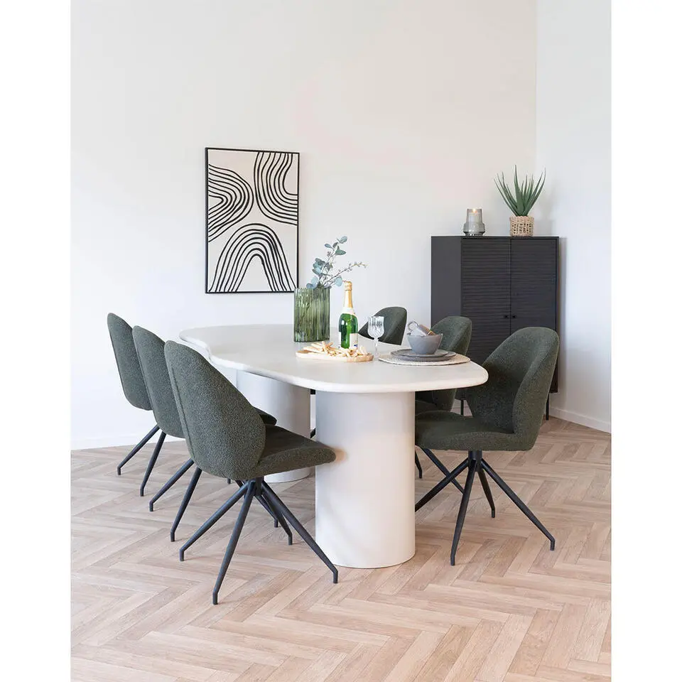 Eettafel Beige - Organisch - 200x96x76cm - Maranola