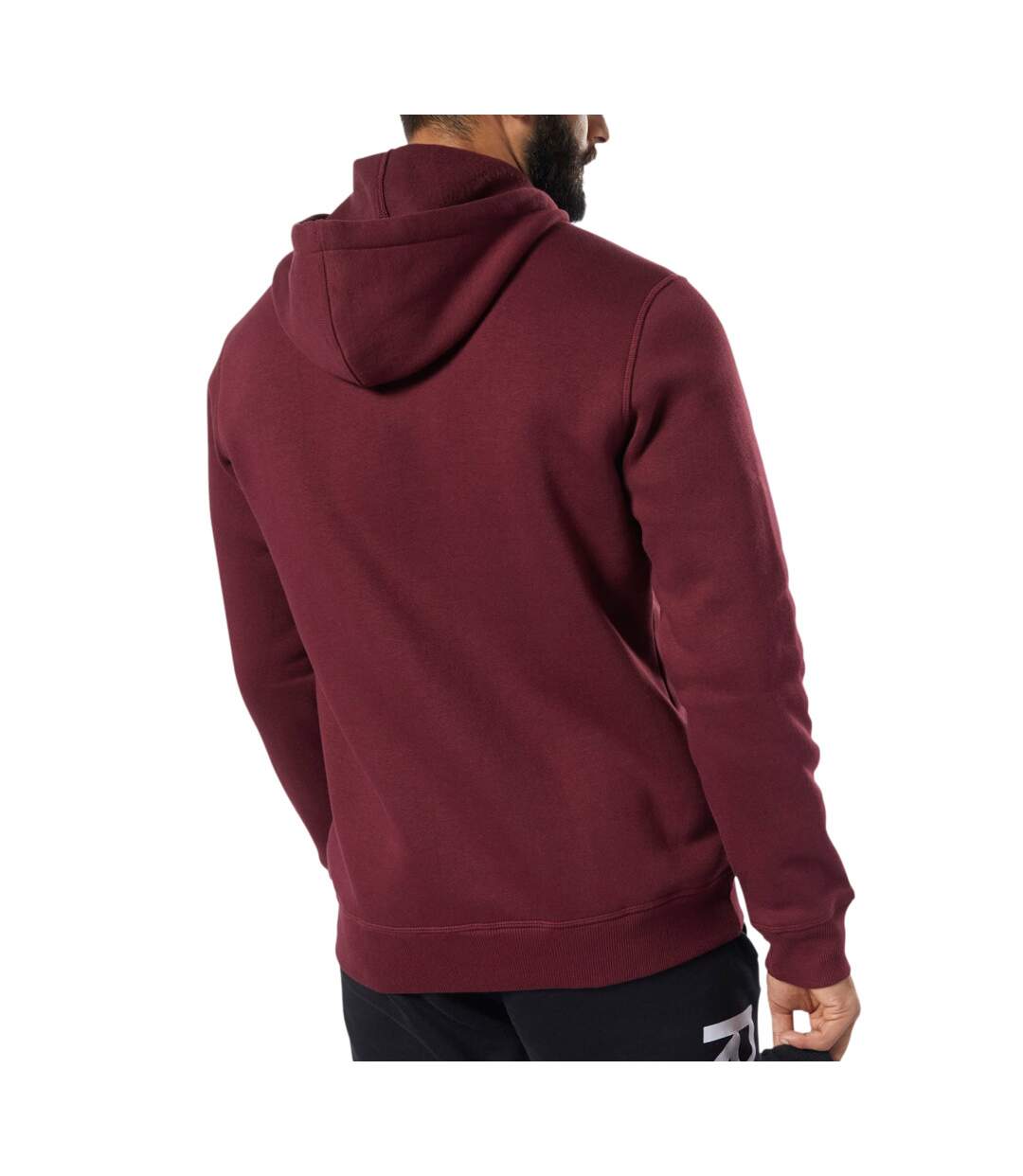 Sweat à Capuche Bordeaux Homme Fleece