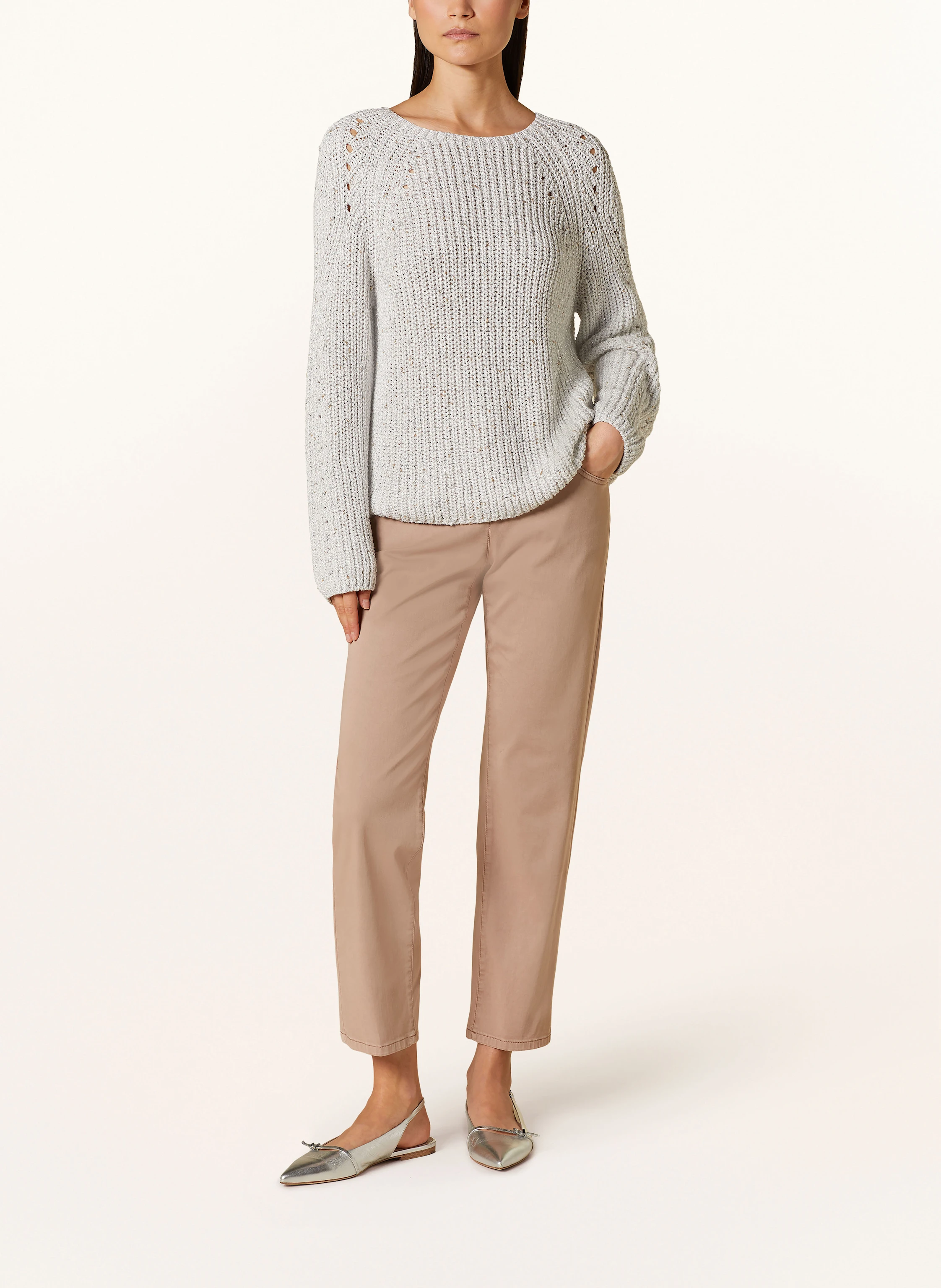 LUISA CERANO Pullover mit Glitzergarn und Pailletten