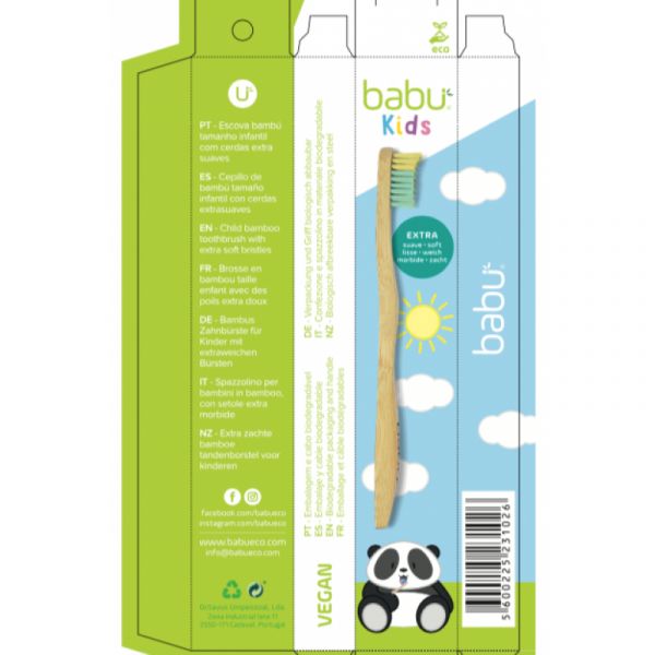 Babu Escova de Dentes Eco Bambu Criança