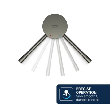 Grohe Colours Vrijstaande Badkraan Essence New Grafiet met Handdouche