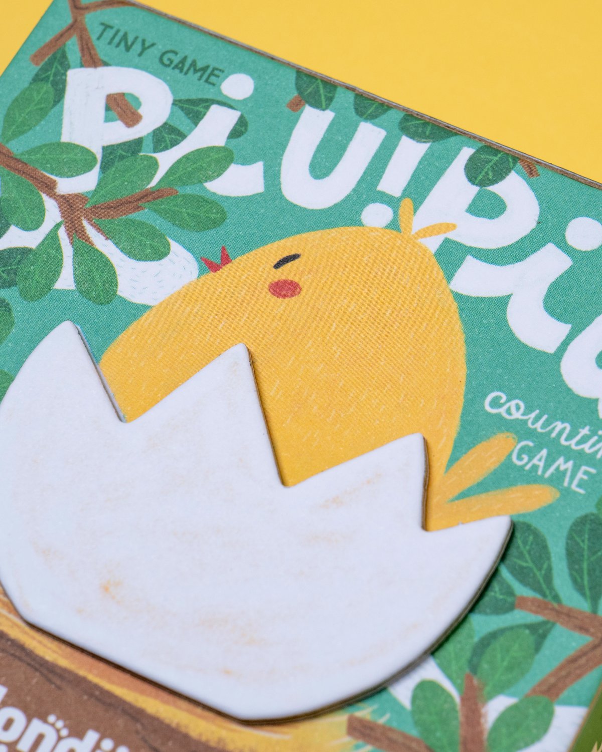 Brettspill Barn 4år+, Pocket size – Lagspill “Bygg trær og hjelp små kyllinger ut i verden” | Piu Piu Tiny Game