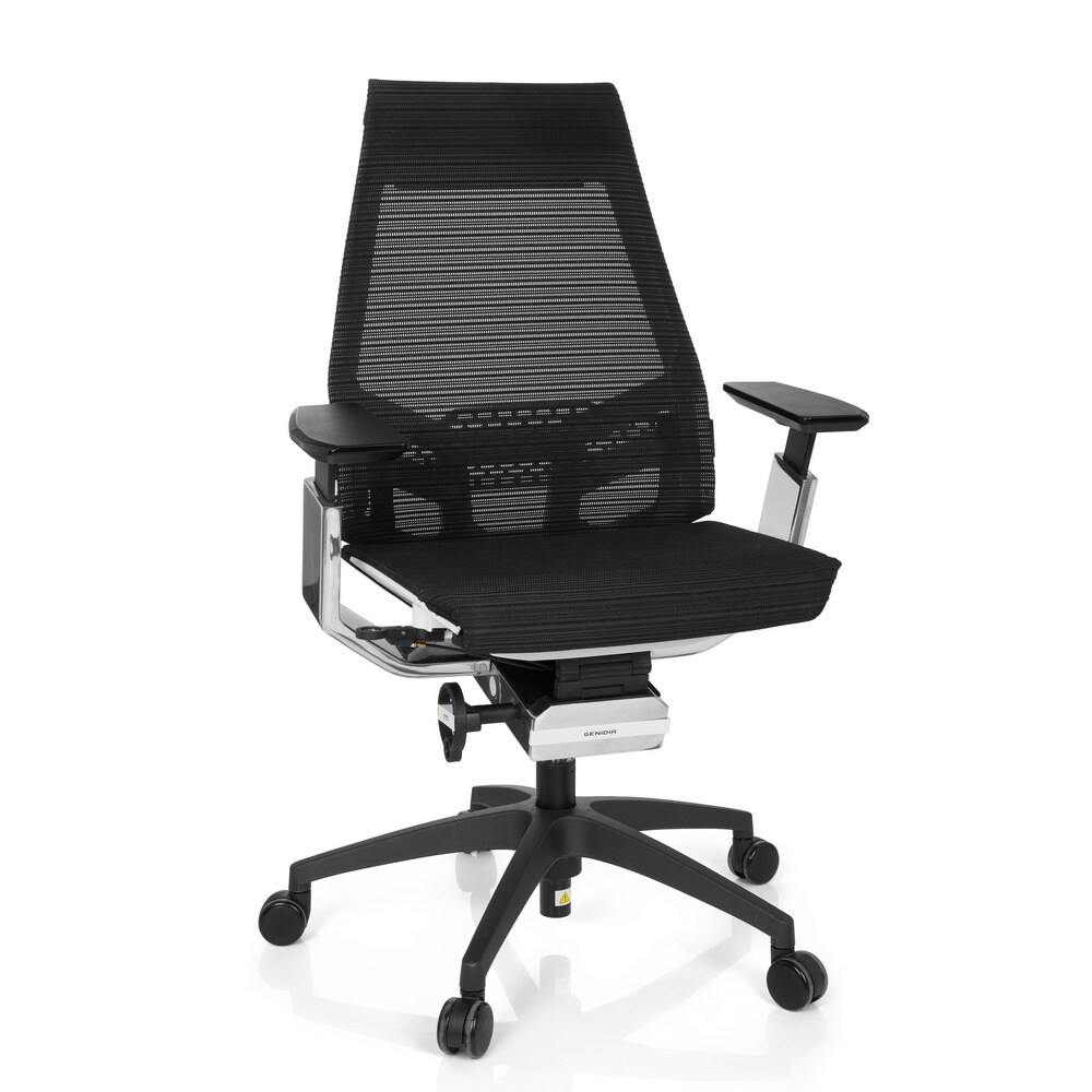 Profi Bürostuhl GENIDIA SMART WHITE CM Netzstoff mit Armlehnen hjh OFFICE