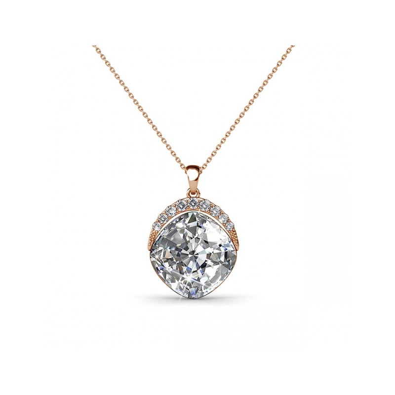 Pendentif Tiffy - Or Rosé et Cristal