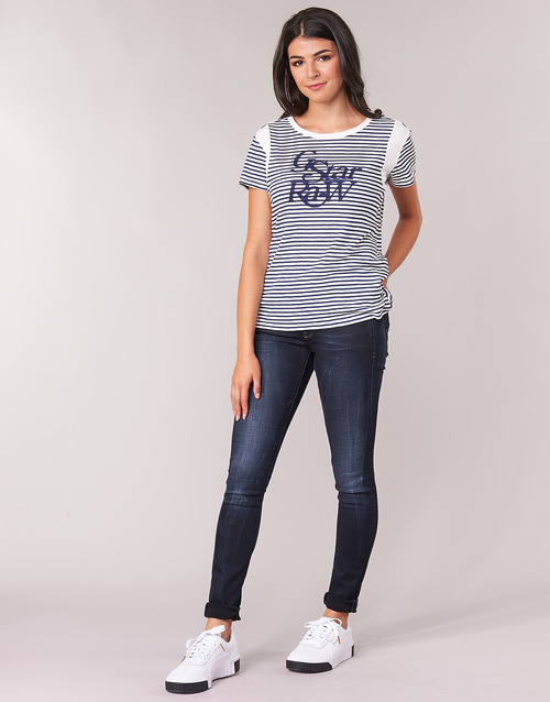 G-Star Raw - LYNN MID SKINNY WMN Azul / Descolorido / Azul