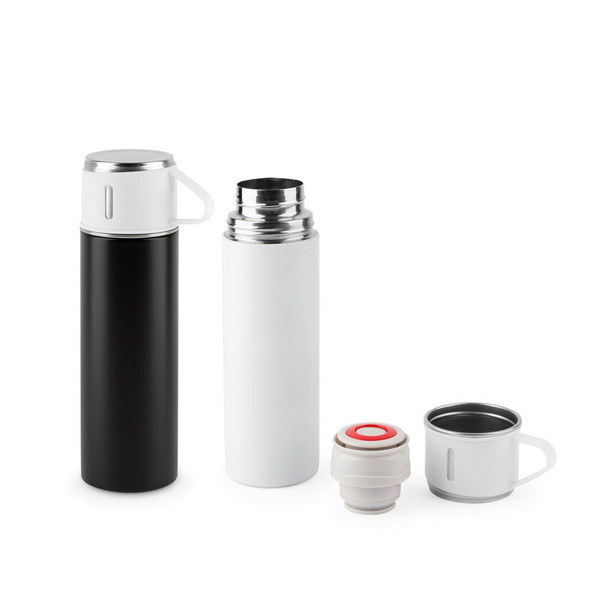 hi!dea 94348 - Bouteille en acier inoxydable à double paroi (90 % recyclé) avec finition mate 490 mL