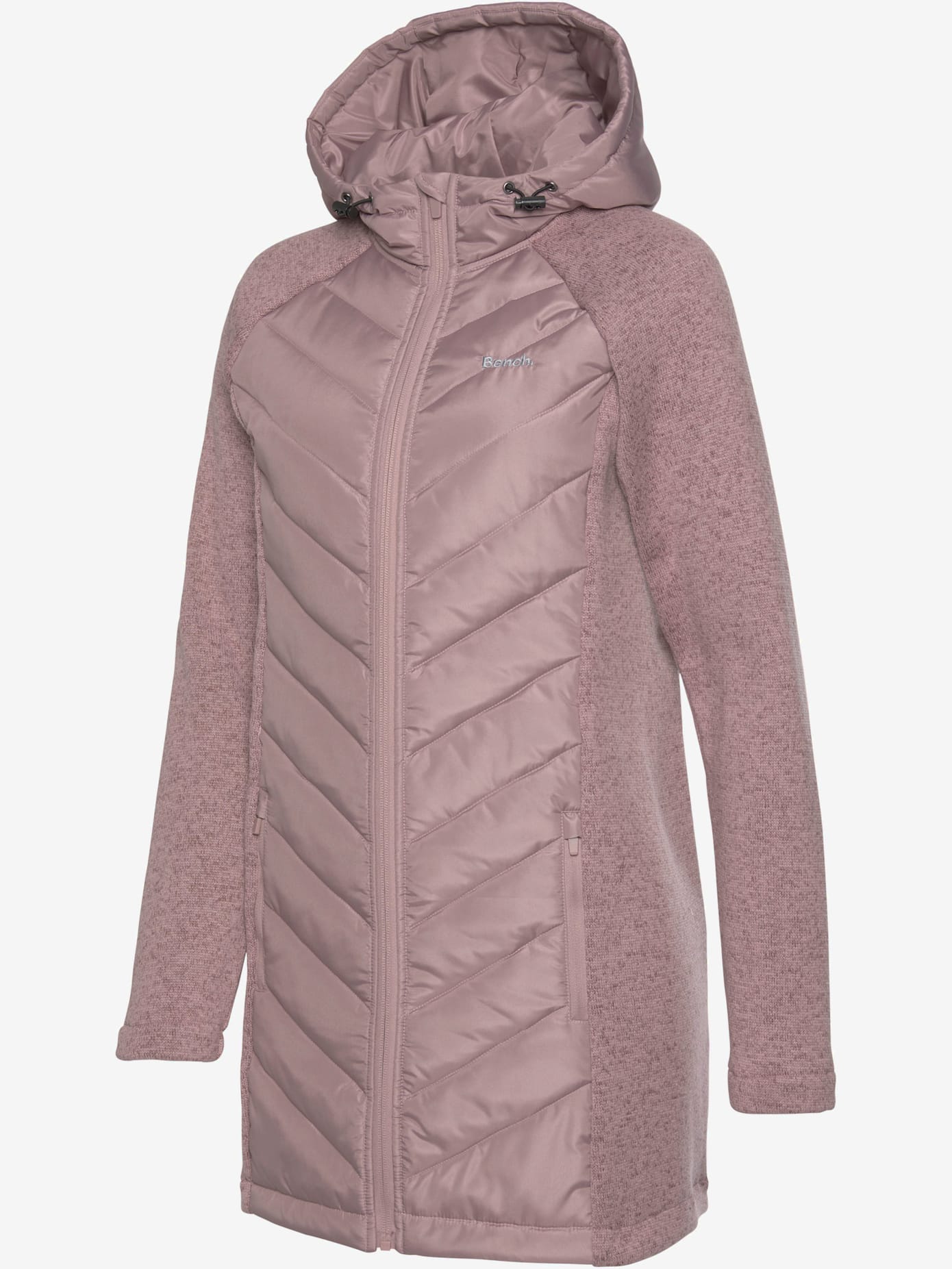 Doudoune manteau matelassé avec tricot polaire doux aux manches