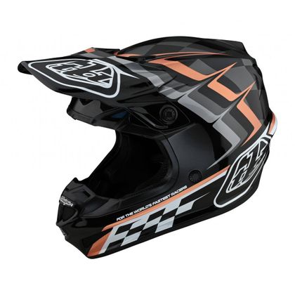 Casque cross TroyLee design SE4 POLYACRYLITE WARPED 2024 - Noir