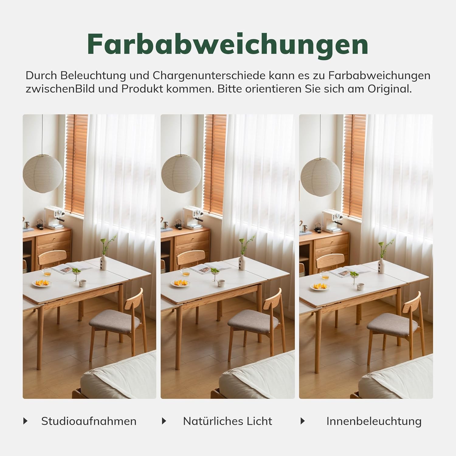 YESWOOD Esstisch ausziehbar aus massivem Gummibaumholz, Esstisch Keramik, 0 Furnier，ausziehbarer Tisch für 2 bis 6 Personen, für Esszimmer und Wohnzimmer (90-150) x 70 x 76 cm, Beige