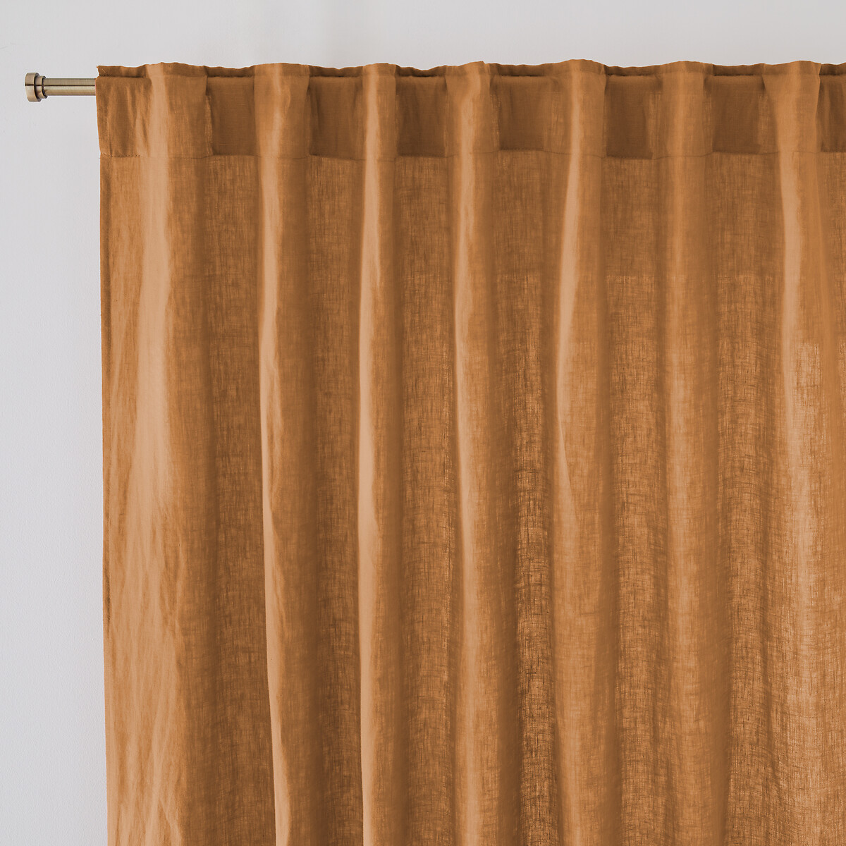 LA REDOUTE INTERIEURS<br>Cortina de linho lavado com laços ocultos Onega