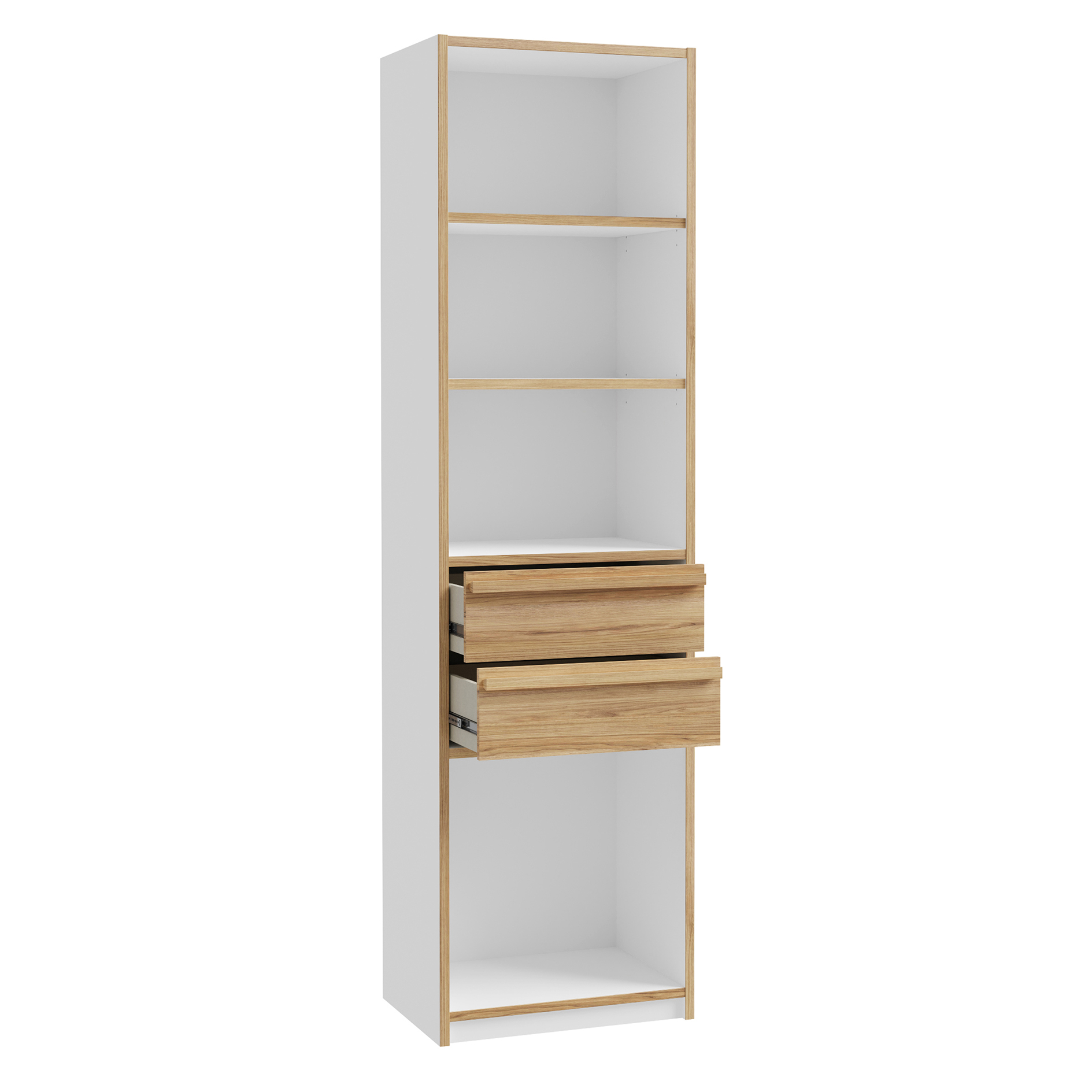 Regal - weiß-Catania Eiche - 59 cm
