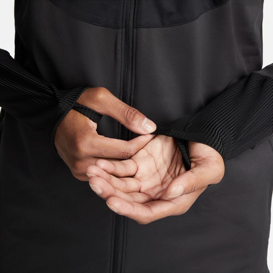 Nike Maillot d'Entraînement Therma-FIT Strike Drill FZ Winter Warrior - Noir/Argenté