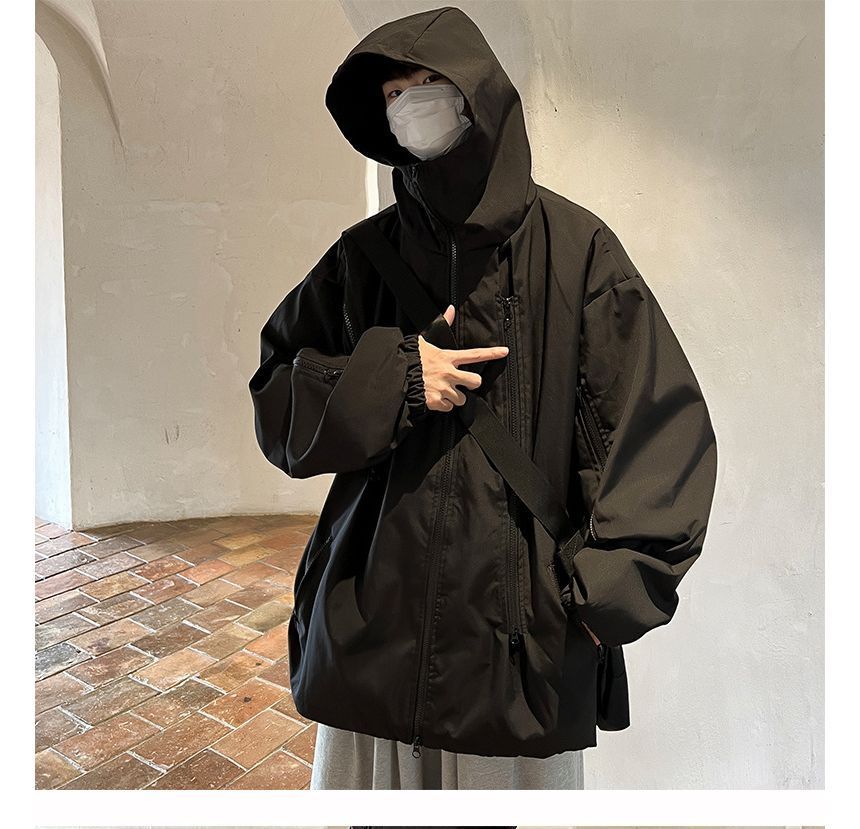 FOEV - Effen parka met capuchon en rits