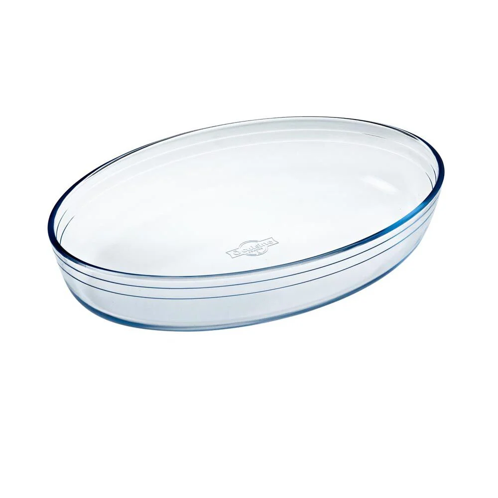Plat à four ovale en verre extra résistant