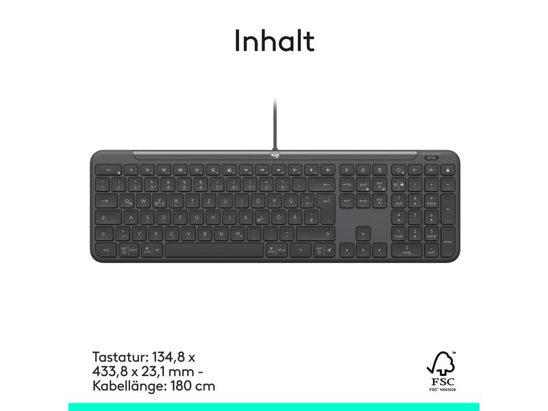Logitech Tastatur K620 for Business Kabelgebundene Tastatur für Unternehmen