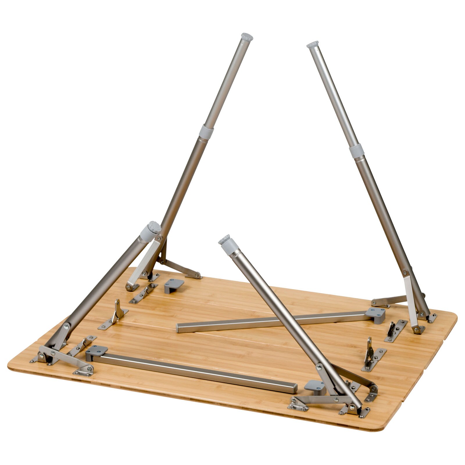 BO-CAMP Camping Gartentisch Klapptisch Falttisch Klappbar verstellbar Alu Bambus Größe: 50 x 65 cm