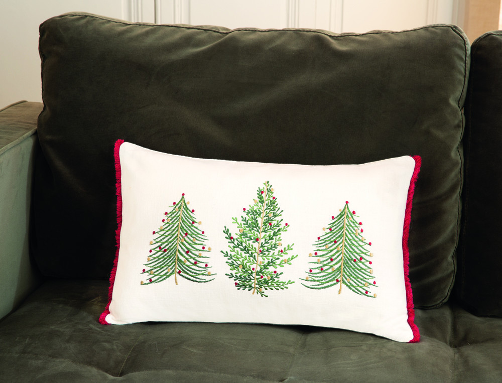 Coussin brodé-Pôle Nord