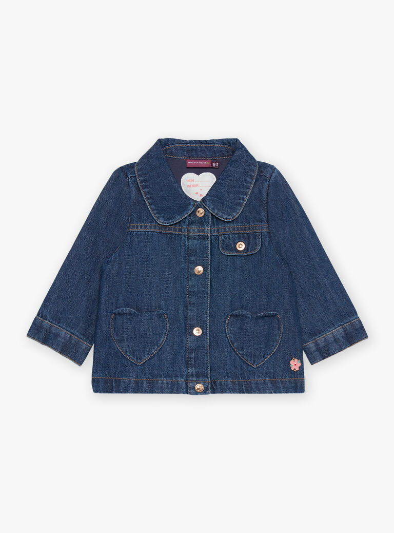 Veste bleue en jean brut