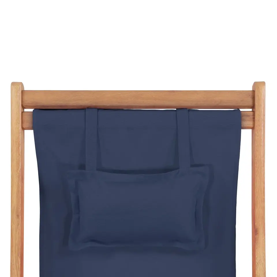 vidaXL - Strandstoel - Blauw - Stof