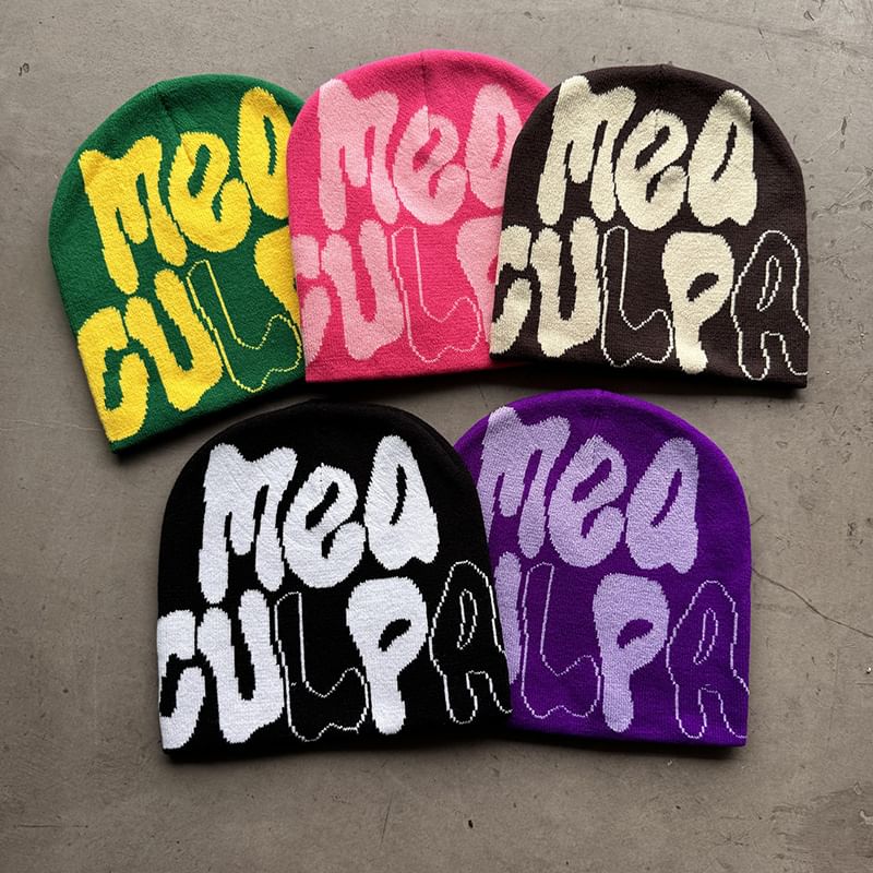 Cap Station - Belettering Jacquard gebreide muts