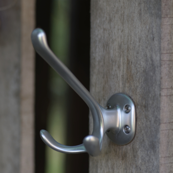 Hermeta garderobe hoed- en jashaak dubbel naturel