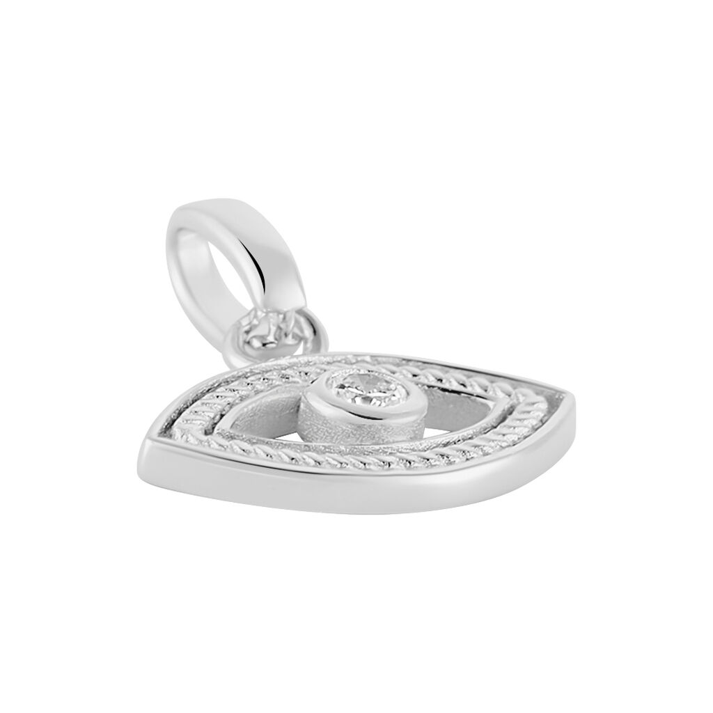 Pendentif Amelot Argent Blanc Oxyde De Zirconium