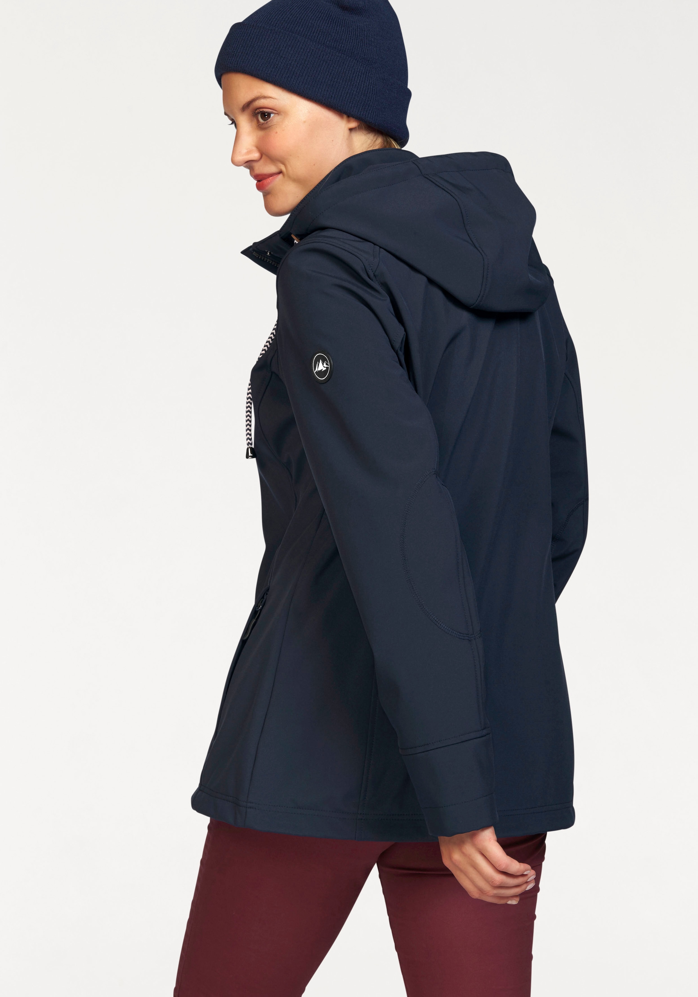 Polarino Softshelljacke mit Kapuze für Übergangszeiten,  atmungsaktiv,  winddicht,  wasserabweisend