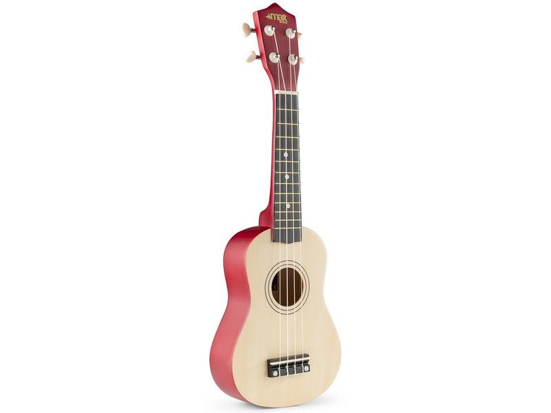 MAX Ukulele UKEY Set Soprano Natural 21 Zoll Sopranukulele mit Tasche und Zubehör